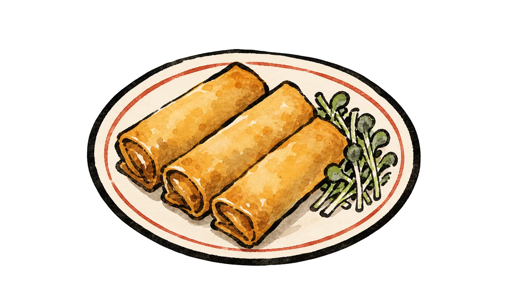 萬万亭の吉川産ナマズ春巻き